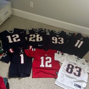 Patriots SUPERFAN Jersey Collection! Bundle comes with all 7 Jerseys.